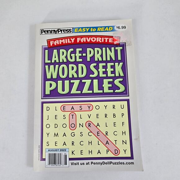 Penny Press & Kappa Large Print Word Seek Puzzle Books - Set of 3 (New & Used) - Picture 10 of 10